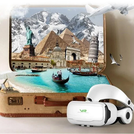 Okuliare VR 3D 360 Shinecon G02EF so slúchadlami - na smartfón