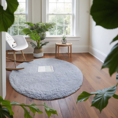 Alpaca Strado 100x100 round rug - AlpaSilver