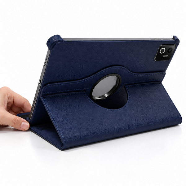 Etui obrotowe do Xiaomi Pad 7 / 7 PRO / Pad 8 / 8 PRO / Pad 9 z klapką - granatowe
