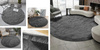 Okrúhly koberec Shaggy 140x140 cm, tmavý sivý GreyNight - plyšový do obývačky