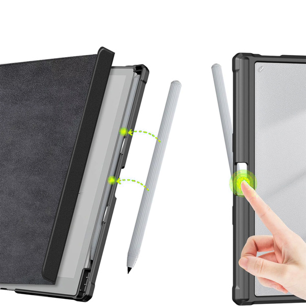 Puzdro Smart na Onyx Boox Go 10.3 s miestom na stylus s klapkou wake up, čierne - ochranné