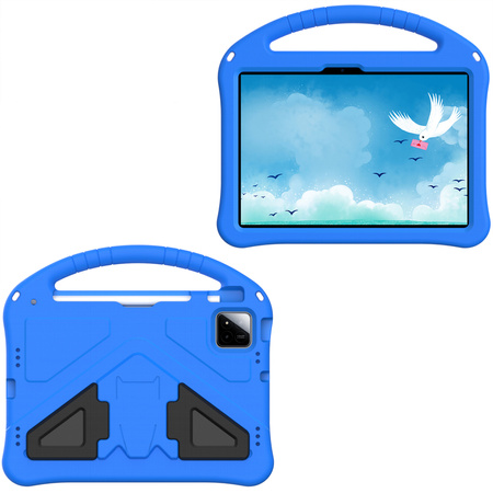 Puzdro FunColor na Xiaomi Pad 7 / Pad 7 Pro 11.2 pancierové / Xiaomi Pad 7 Pro, modré - ochranné so stojanom