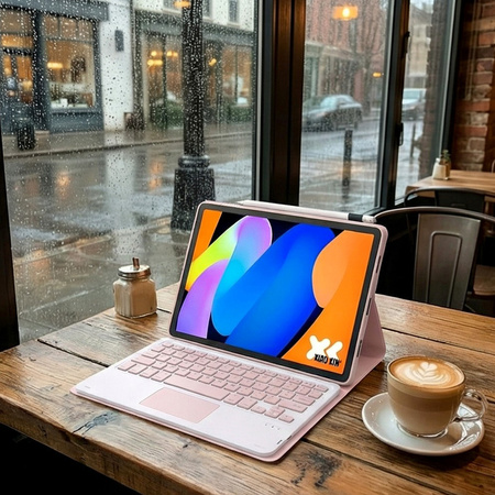 Etui z klawiaturą do Lenovo Idea Tab 11 2025, różowe - ochronne z podstawką