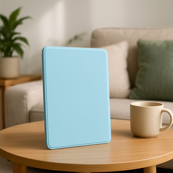 Puzdro otočné Clear na Lenovo Idea Tab 11 2025, modré - ochranné so stojanom