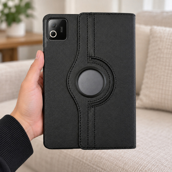Etui obrotowe do Xiaomi Pad 7 / 7 PRO / Pad 8 / 8 PRO / Pad 9 z klapką - czarne
