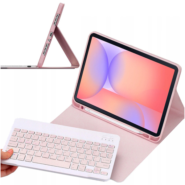 Etui z klawiaturą do Galaxy Tab S10 Lite 10.9" SM-X406 SM-X400 2025 ochronne różowe