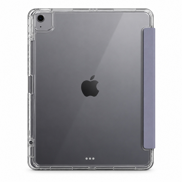 Etui Hard Crystal do Apple iPad Air 13 M4 M3 M2 2026/ 25/ 24 gen 8/ 7 z klapką - fioletowe