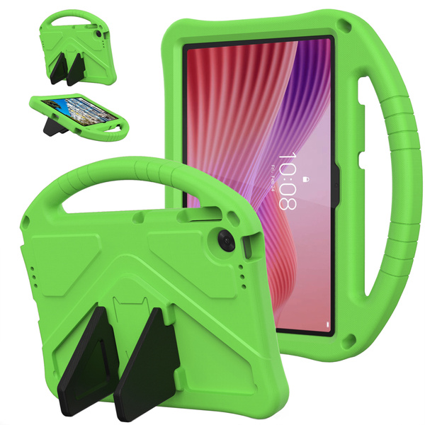 Etui FunColor do Lenovo Tab 10.1 2025, zielone - ochronne z podstawką, dostęp do portów i przycisków