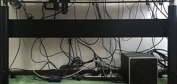 Cable and strip organizer box size L (Black)