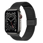 Stalowa bransoleta pasek do Apple Watch 7 45mm (Czarna)