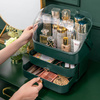 Casket organizer trunk for cosmetics jewelry (Bottle Green)