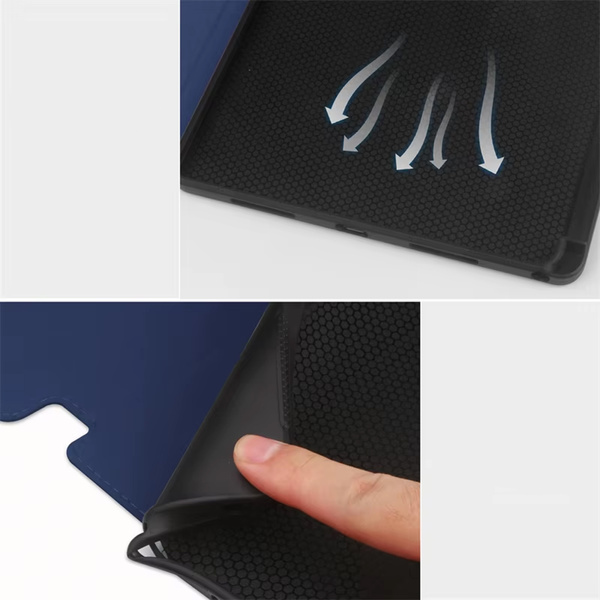 Leather case with pockets for Lenovo Tab M11 TB330FU 10.95" (Navy blue)