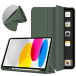 Puzdro Smart na iPad 10.9 2022 Gen. 10 / iPad 11 2025 A16 Gen. 11 s klapkou, zelené - ochranné so stojanom