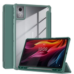 Puzdro s klapkou Clear na Lenovo Tab K11 Plus 11.45 / Lenovo K11 Plus, zelené - ochranné so stojanom