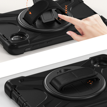 Etui pancerne Shockproof z uchwytem do Xiaomi Redmi Pad SE 8.7 2024 / Redmi Pad SE 8.7, czarne - ochronne