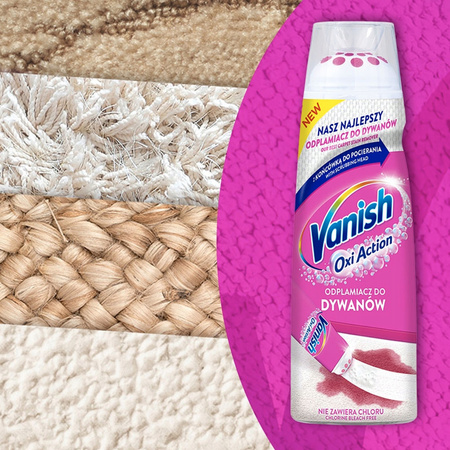 Vanish Oxi Action odstraňovač škvŕn na koberce s dávkovačom kefkou 195ml