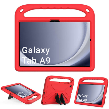Puzdro FunColor s držiakom na Samsung Galaxy Tab A9 8.7 X110 / X115, červené - ochranné
