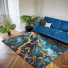 NOVO Strado modern carpet for living room marble pattern velvet Malachite 200x300 cm