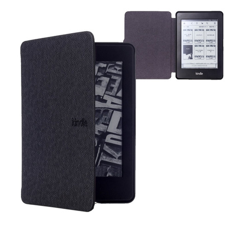 Puzdro Slim cover na Kindle Paperwhite 4, čierne - ochranné so stojanom, prístup k portom a tlačidlám