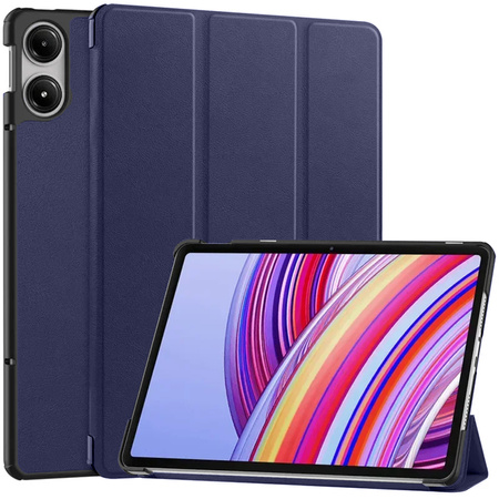 Puzdro Smart na Xiaomi Redmi Pad Pro 12.1 2024 s klapkou / Redmi Pad Pro 12.1 2024, tmavomodré - ochranné so stojanom