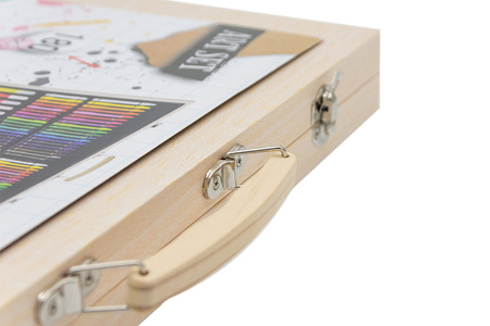 Painting set wooden case 180 el.