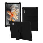 Puzdro Armor na Lenovo Yoga Tab Plus 12.7 2025, čierne - ochranné so stojanom, prístup k portom a tlačidlám