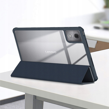 Puzdro s klapkou Clear na Lenovo Tab K11 Plus 11.45 / Lenovo K11 Plus, tmavomodré - ochranné so stojanom