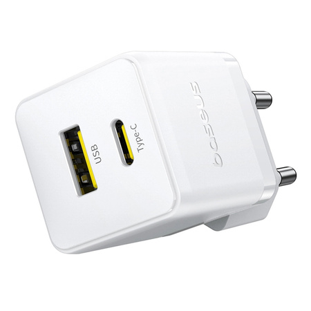 Nabíjačka sieťová Baseus Palm 30W USB-C USB-A, biela