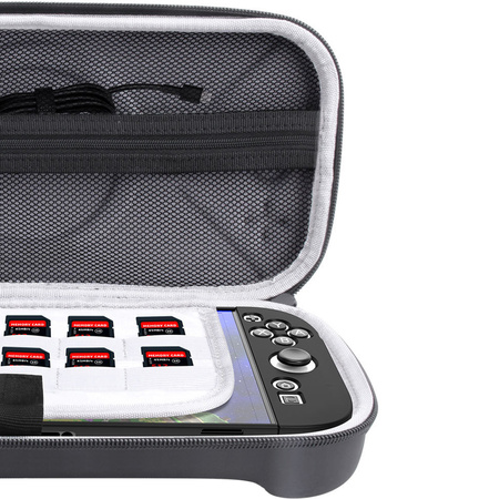 Puzdro Taška na Nintendo Switch 2 2025 na karty kábel odolná voči nárazom, čierne - ochranné so stojanom