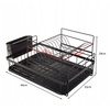 Two-level dish drainer with tray