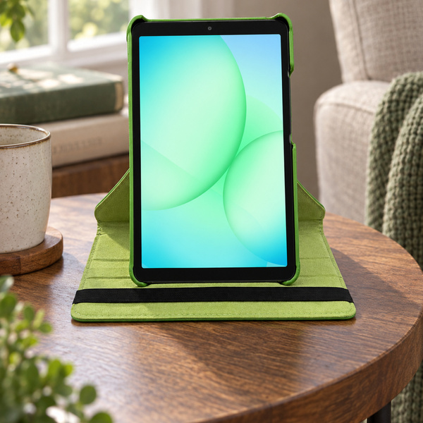 Etui obrotowe do Samsung Galaxy Tab A11 X135/ X133 A9 SM-X115/X110 - zielone