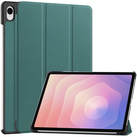 Etui Smart do Samsung Galaxy Tab S11 11 SM SMX736 z klapką, zielone - ochronne z podstawką
