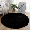 Shaggy Strado 300x300 BlackSky round carpet (Black)