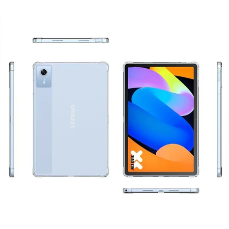 Puzdro Silikónové na Lenovo Idea Tab 11, priehľadné - ochranné so stojanom