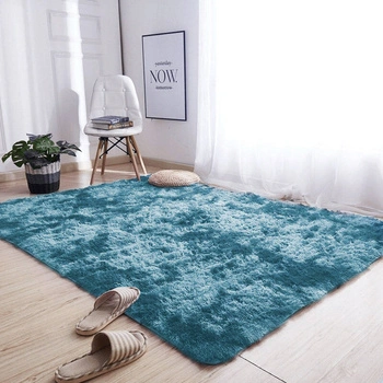 Dywan Ombre Shaggy 140x200 cm, ciemny niebieski OmbreNavy - miękki do salonu i sypialni