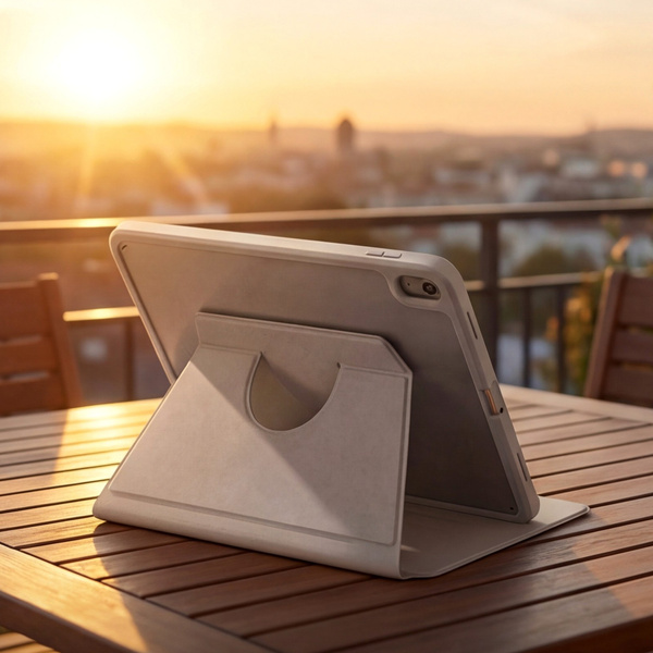 Etui Obrotowe Pencil do iPad 10.9 2022 Gen. 10 / 11 2025 A16 Gen. 11 Wake, szare - ochronne z podstawką