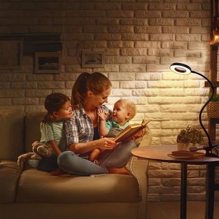 Lampa stolová LED z klipom DML5, čierny