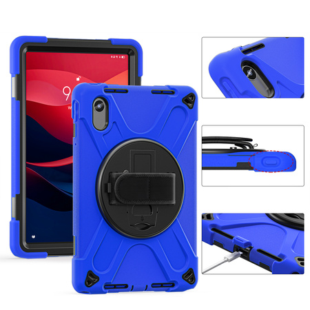Puzdro Shockproof s držiakom na Lenovo Tab M11 10.95, modré - ochranné so stojanom