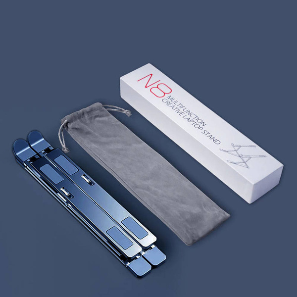 Stojan Držiak N8 nastaviteľná stojan pod notebook stabilná solídna, sivá