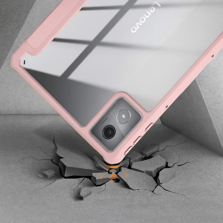 Puzdro s klapkou Clear na Lenovo Tab K11 Plus 11.45 / Lenovo K11 Plus, ružové - ochranné so stojanom