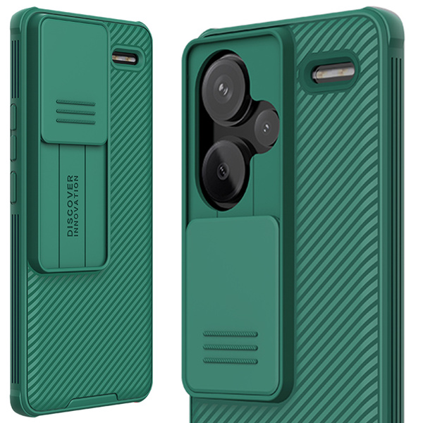 Etui Nillkin CamShield Pro do Redmi Note 13 Pro Plus 5G, zielone - ochronne z podstawką