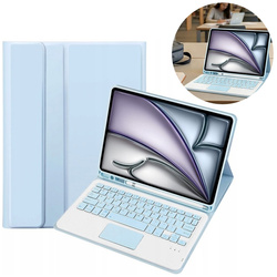 Etui z klawiaturą touchpad do iPad Air 11 M4 2026/ Air 11 M3 2025/ Air 11 M2 2024, gen. 8/ 7/ 6, niebieskie