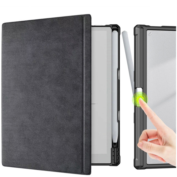 Puzdro Smart na Onyx Boox Go 10.3 s miestom na stylus s klapkou wake up, čierne - ochranné
