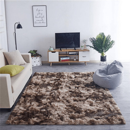 Dywan Ombre Shaggy 130x190 cm, brązowy OmbreCoffee - miękki do salonu i sypialni
