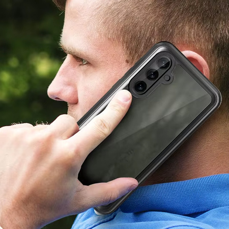 Etui wodoodporne IP68 360+ pasek do Samsung Galaxy A35 5G, czarne - ochronne z podstawką