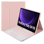 Etui z klawiaturą Bluetooth do Galaxy Tab S9 / S10 FE / Galaxy Tab S9 FE 10.9 2023 / S10 FE 2025, różowe - ochronne
