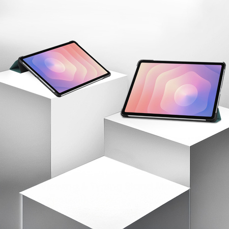 Puzdro Smart na Samsung Galaxy Tab S11 11 SM SMX736 s klapkou, zelené - ochranné so stojanom