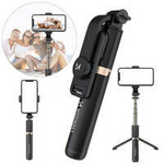 Wozinsky selfie stick telescopic tripod + Bluetooth remote control black (WSSTK-01-BK)