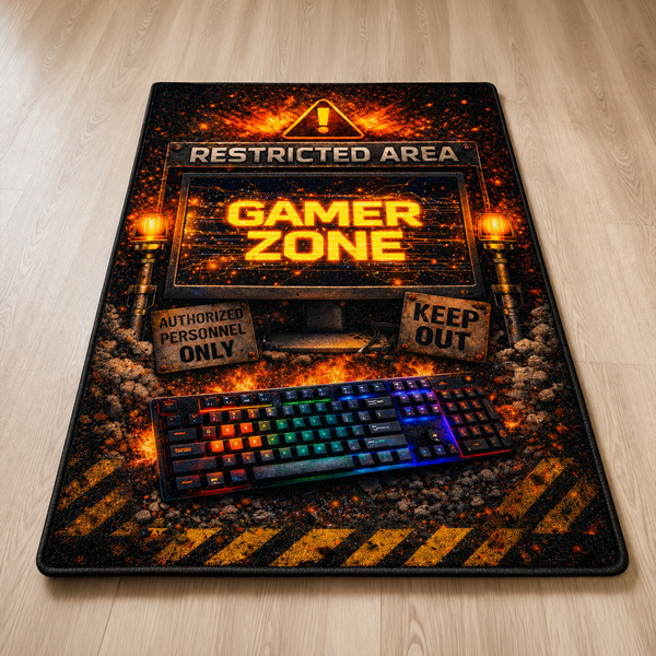 Dywan gamingowy 140x200 dla gracza mata pod fotel antypoślizgowy Restricted
