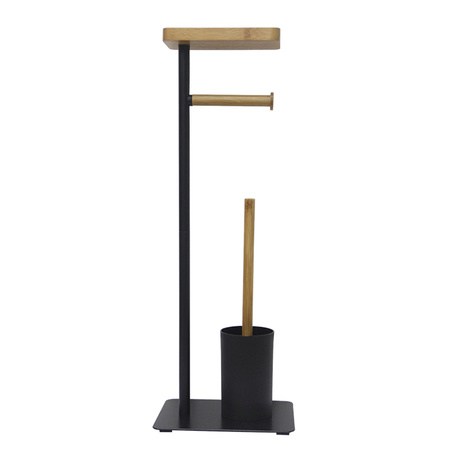  Metal toilet paper rack 3in1 toilet brush free standing shelf